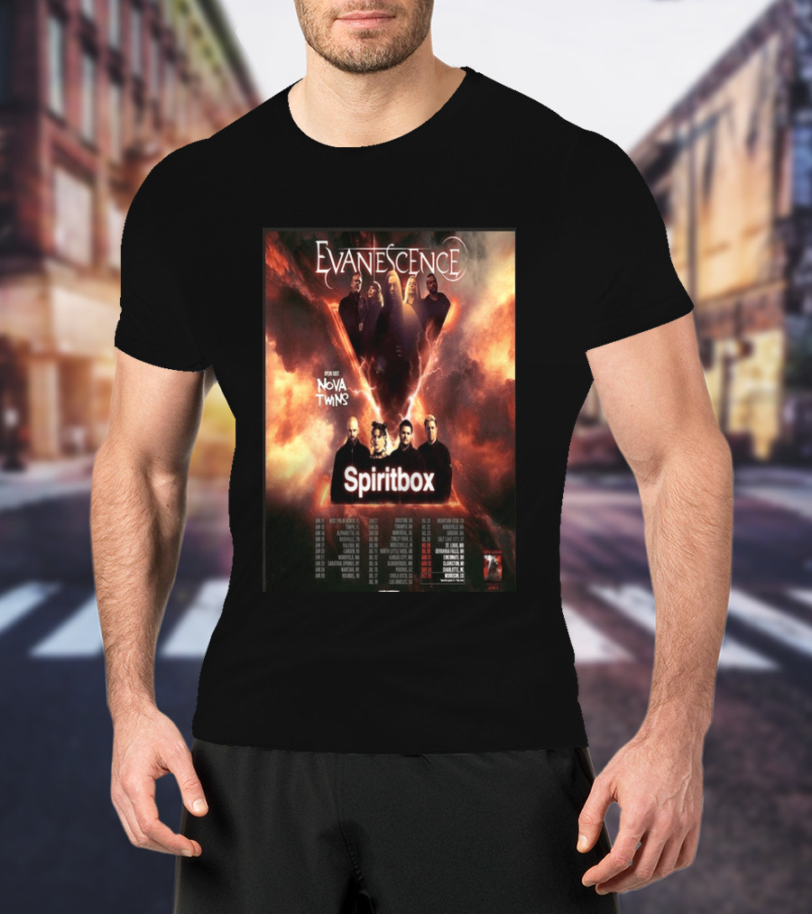 Evanescence US Tour 2026 Featuring Nova Twins And Spiritbox T-Shirt