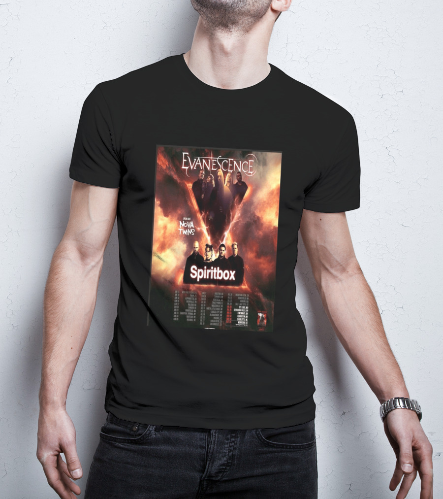 Evanescence US Tour 2026 Featuring Nova Twins And Spiritbox T-Shirt