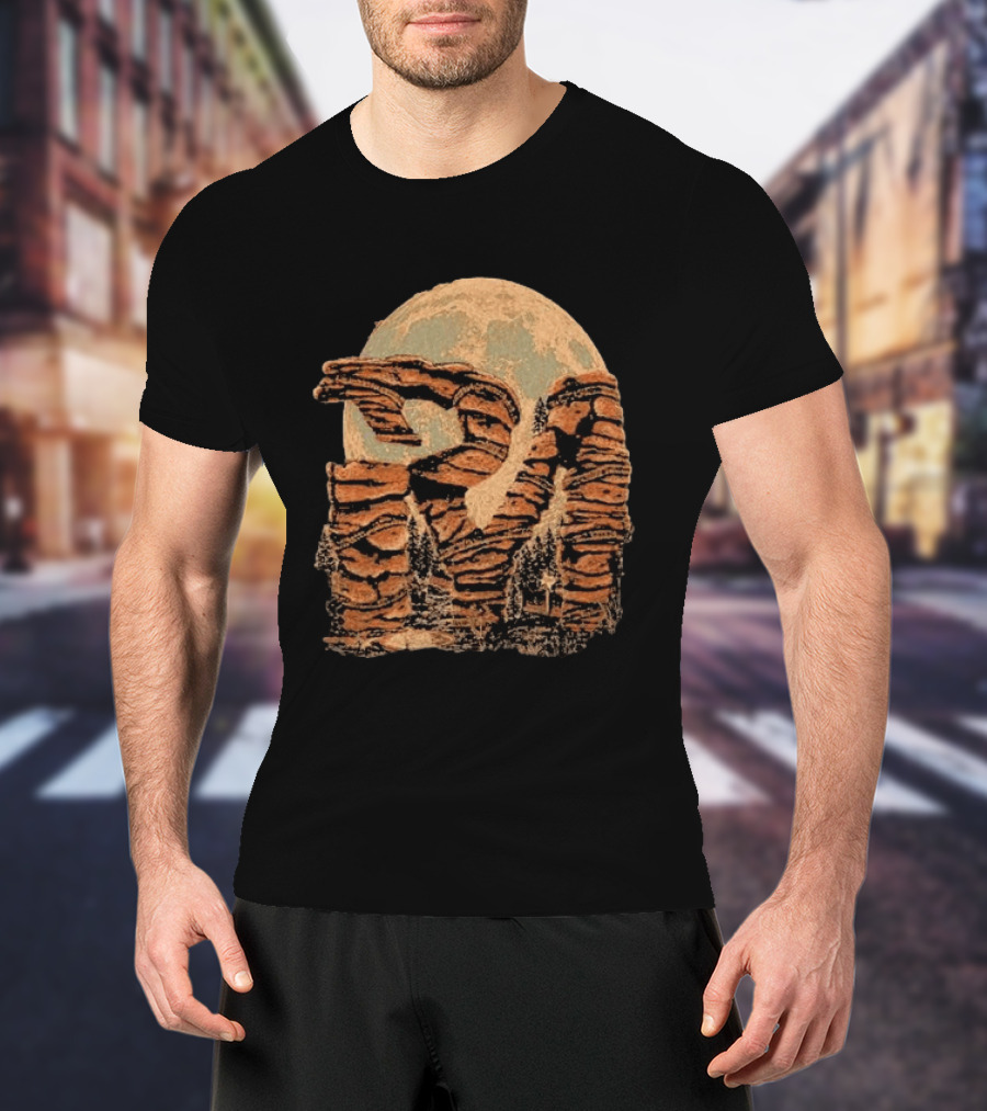 Parker Mccollum Red Rocks 2026 Moonlit Canyon Scenery T-Shirt