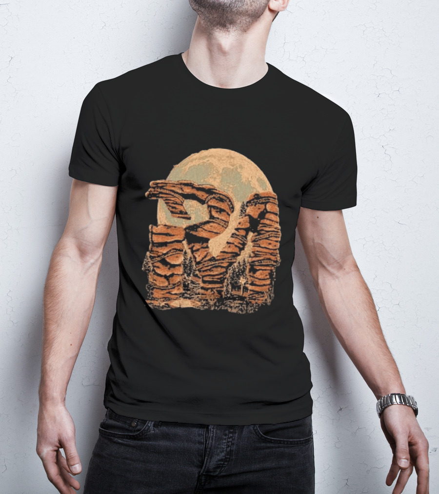 Parker Mccollum Red Rocks 2026 Moonlit Canyon Scenery T-Shirt
