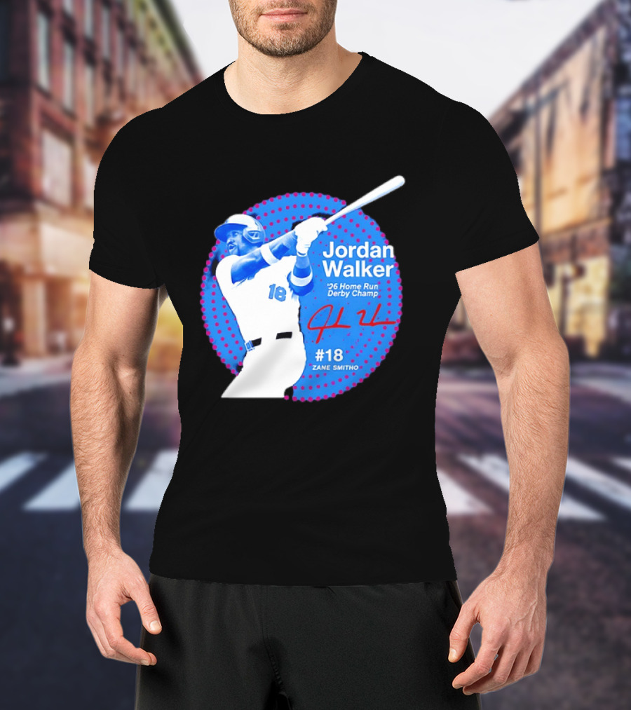 Jordan Walker 2026 Home Run Derby Champ Signature #18 Zane Smith T-Shirt
