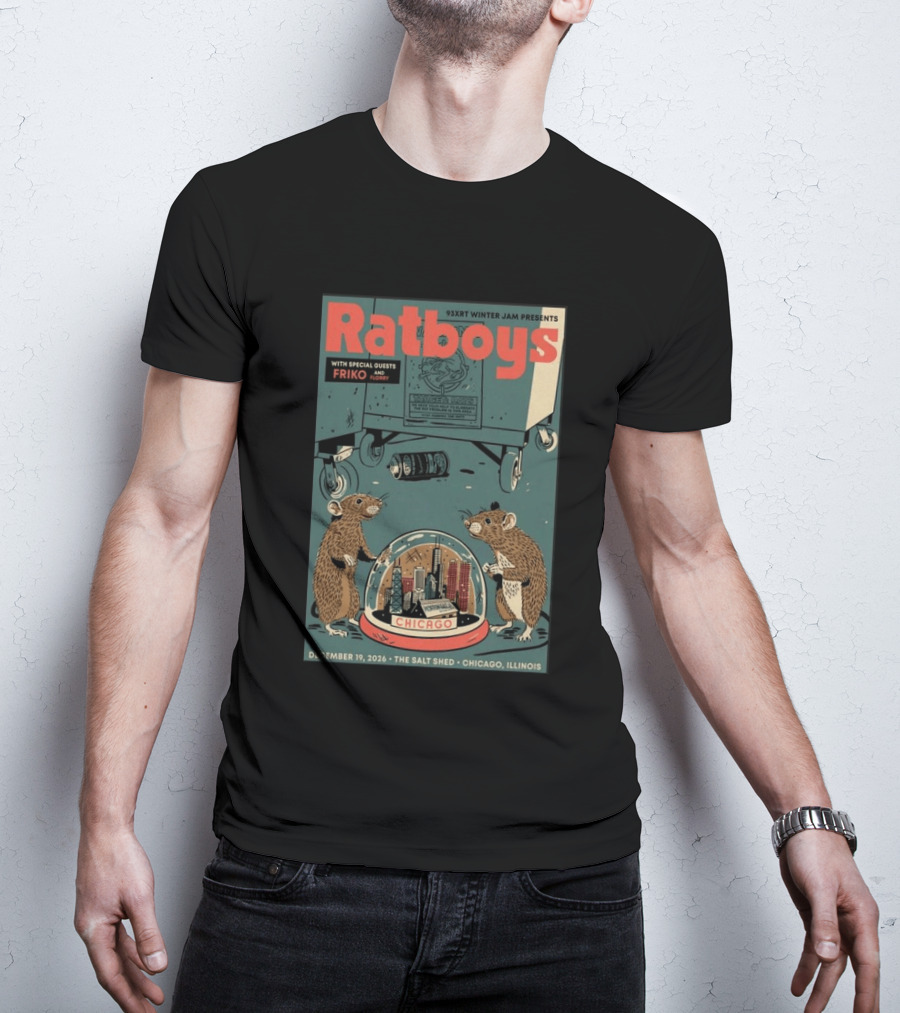 93XRT Winter Jam Presents Ratboys With Guests Friko And Floopy December 19 2026 The Salt Shed Chicago Illinois T-Shirt