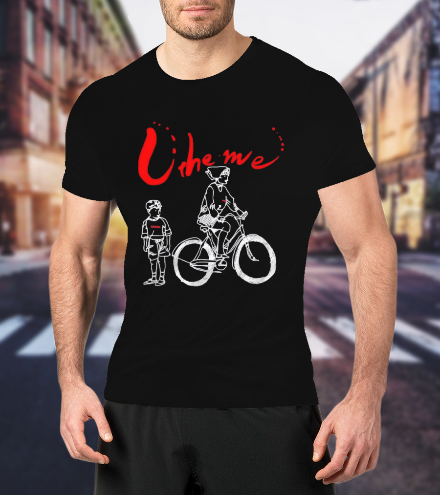 Utheme Rider And Standing Boy Cycling Sport Scene T-Shirt