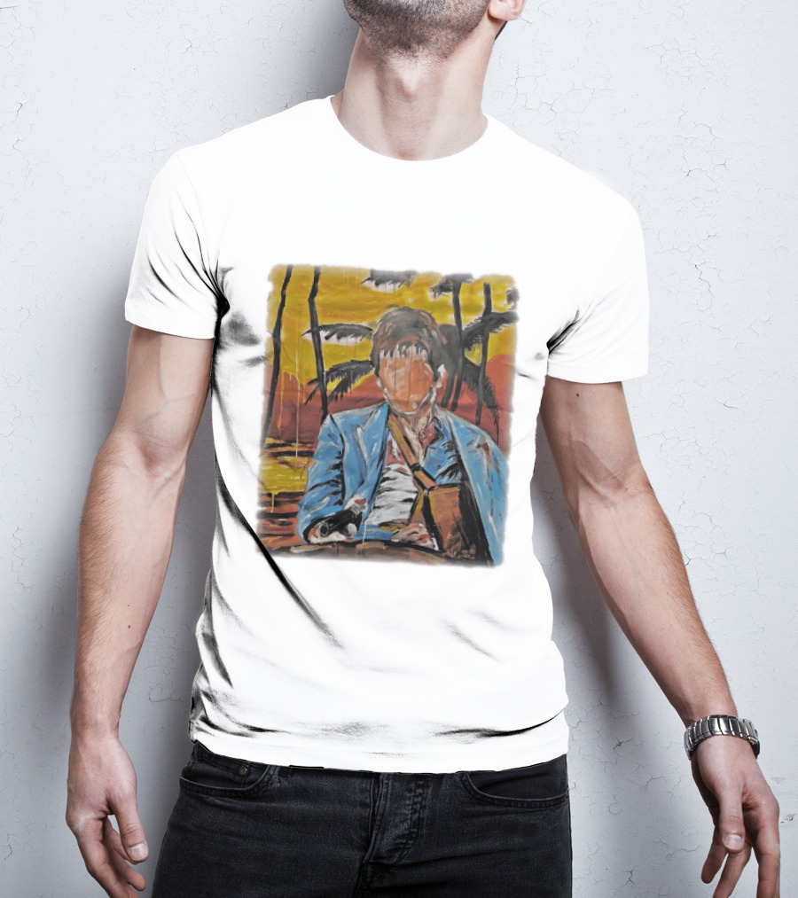 Al Pacino Tony Montana Scarface Oil Painting T-Shirt