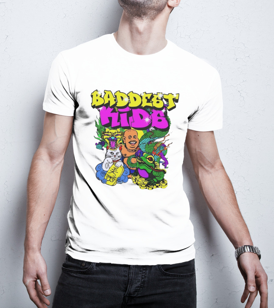 Baddest Kids Buddha Dragon Cat Frog T-Shirt