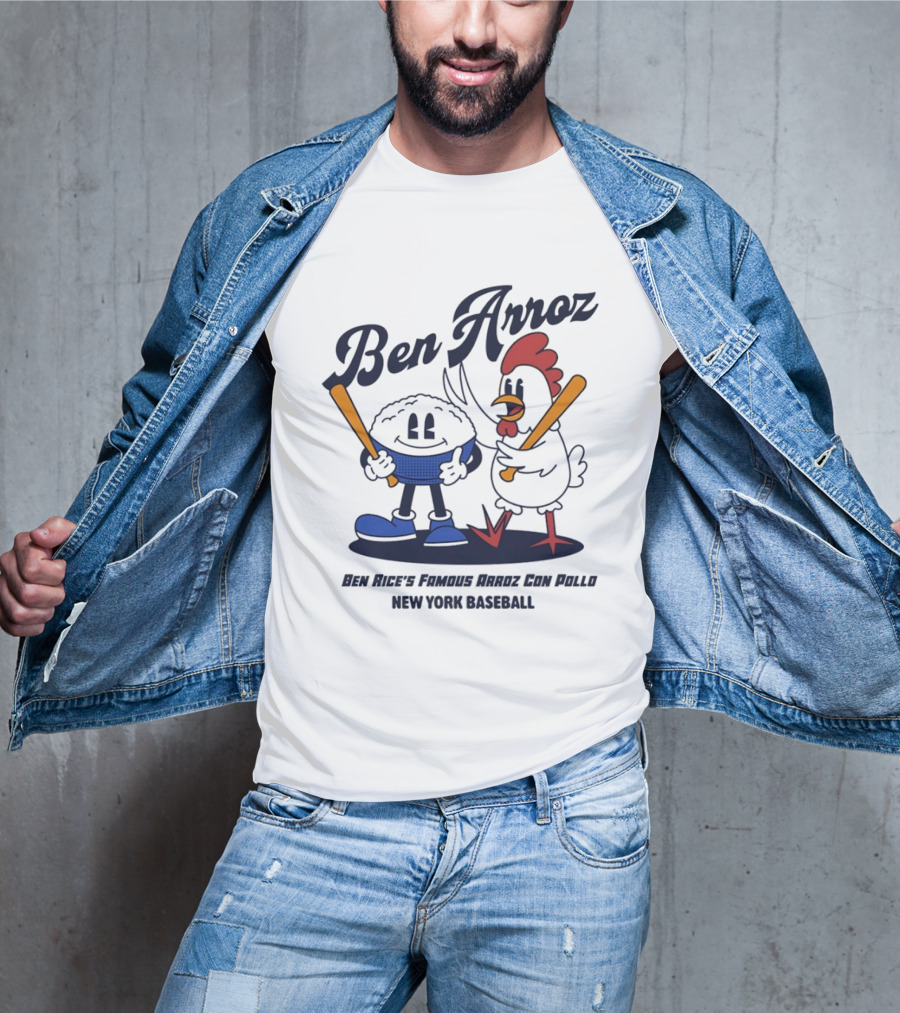 Ben Arroz Ben Rice's Famous Arroz Con Pollo New York Baseball T-Shirt