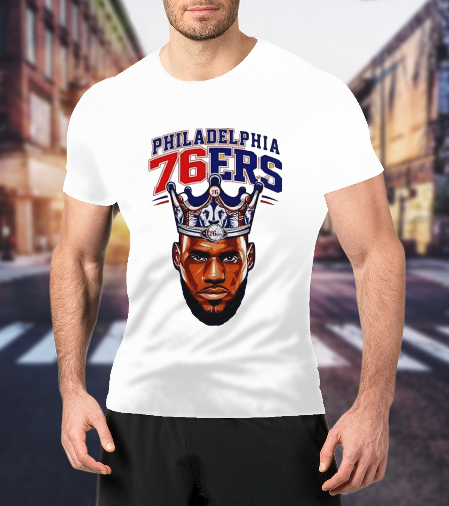 Philadelphia 76ers King Lebron 76 Crown T-Shirt