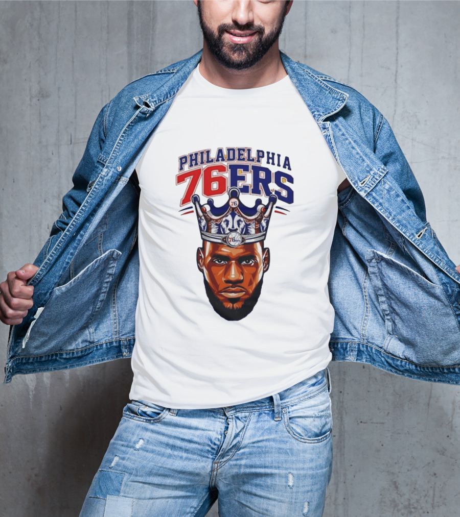 Philadelphia 76ers King Lebron 76 Crown T-Shirt