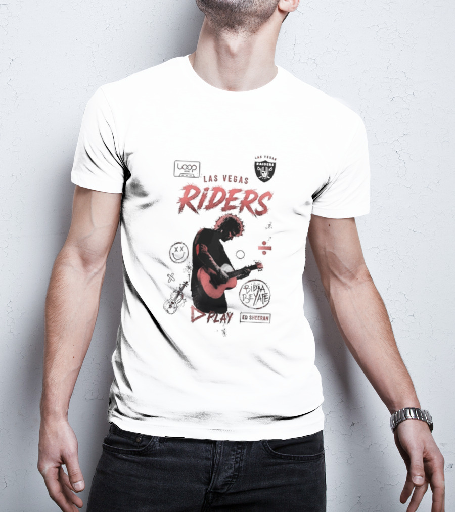 Las Vegas Riders Ed Sheeran Raiders Collage T-Shirt