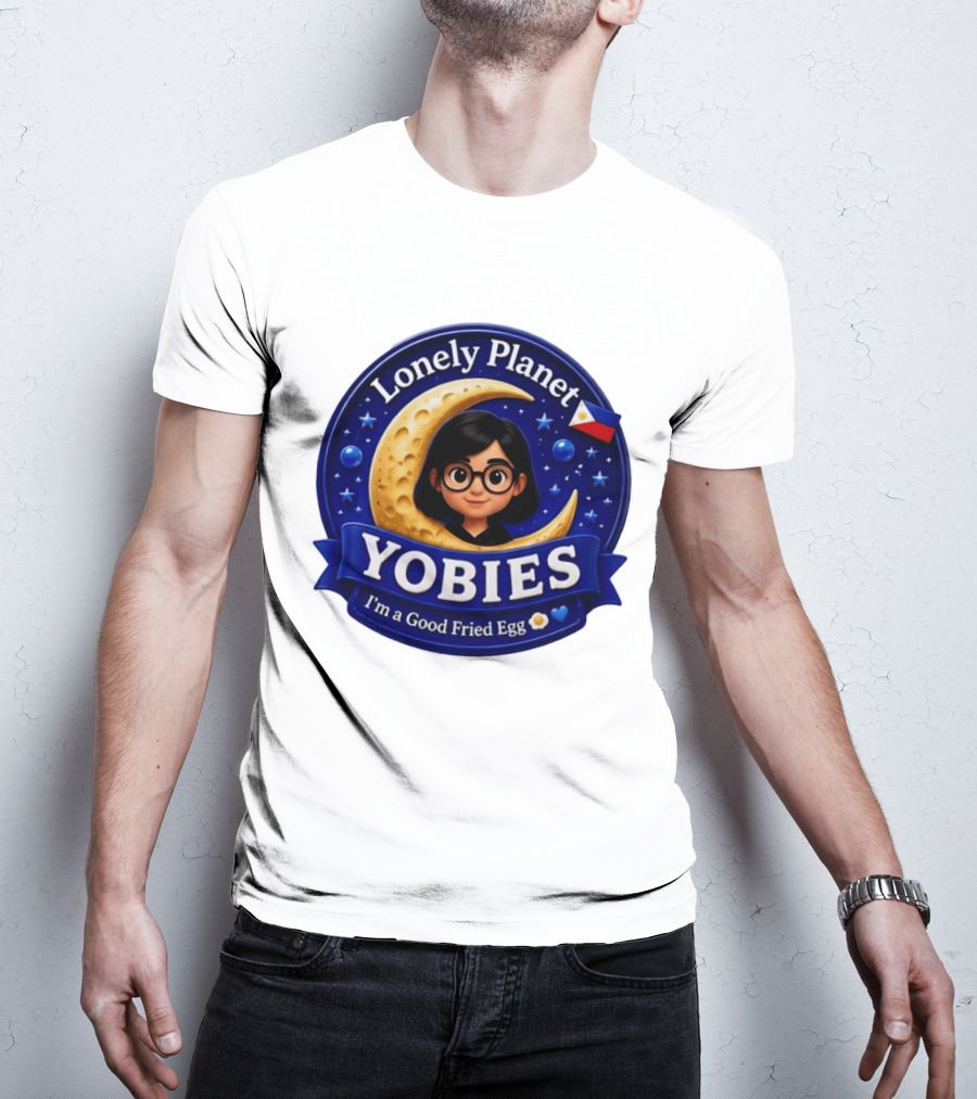 Lonely Planet Yobies I'm A Good Fried Egg Moon And Stars T-Shirt