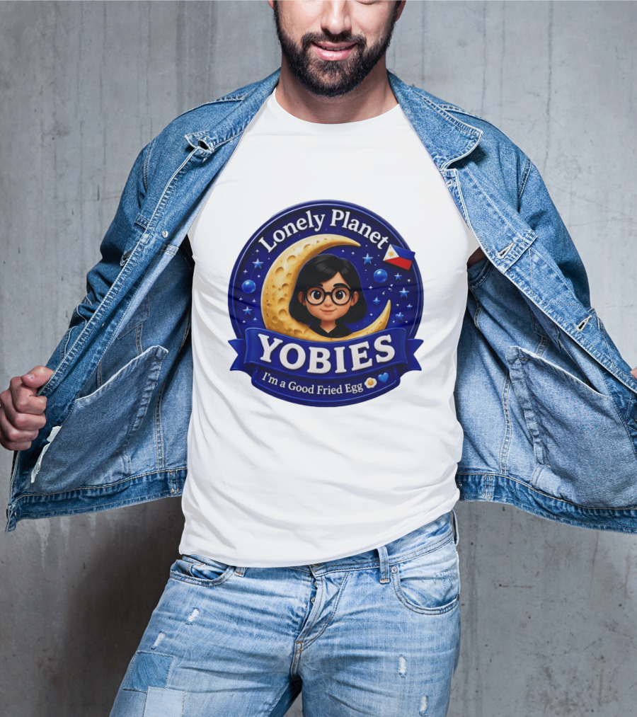 Lonely Planet Yobies I'm A Good Fried Egg Moon And Stars T-Shirt