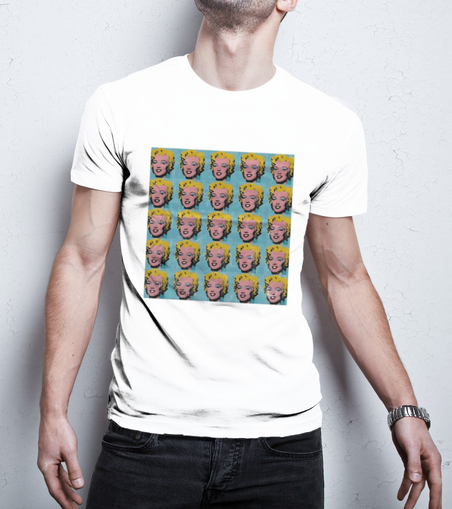 Marilyn Monroe Andy Warhol Pop Art Iconic Repeated T-Shirt