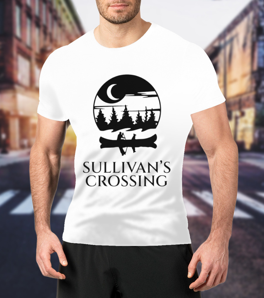 Sullivan's Crossing Canoe Moon Scene Nature Adventure T-Shirt