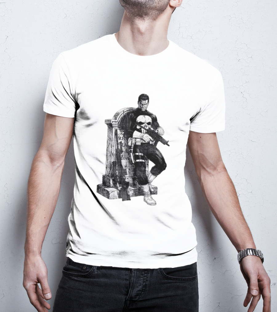Frank Castle Gravestone Rest Of Loved Ones Marvel Comics The Punisher T-Shirt