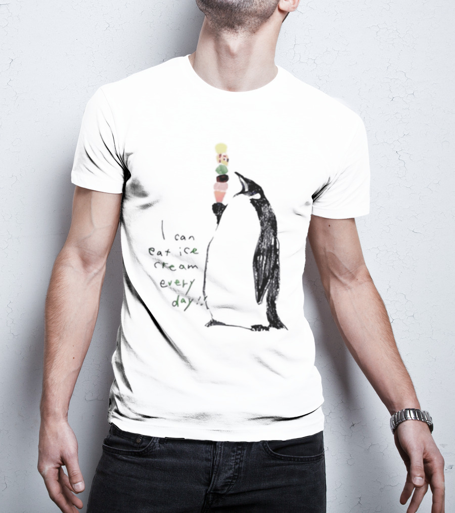Penguin Eating Ice Cream I Can Eat Ice Cream Every Day T-Shirt