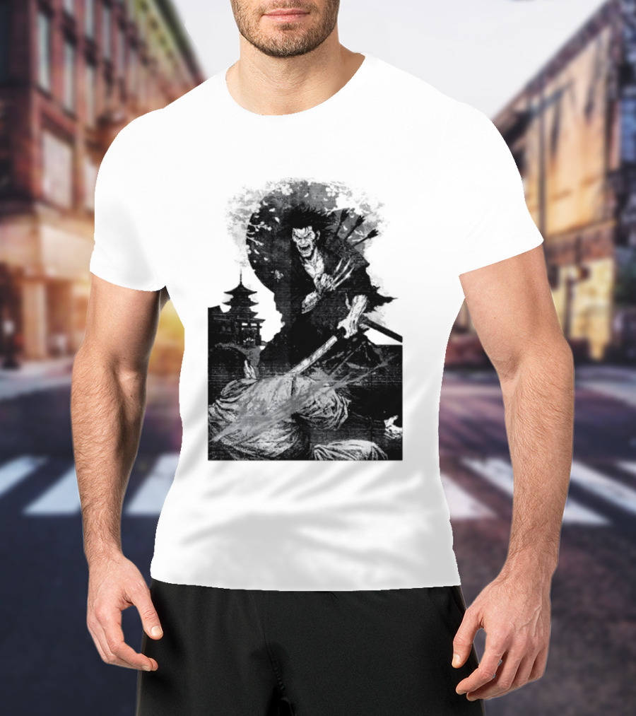 Wolverine Logan Marvel Comics Samurai Japan Sakura Cherry Blossoms Battling Warrior Scene T-Shirt