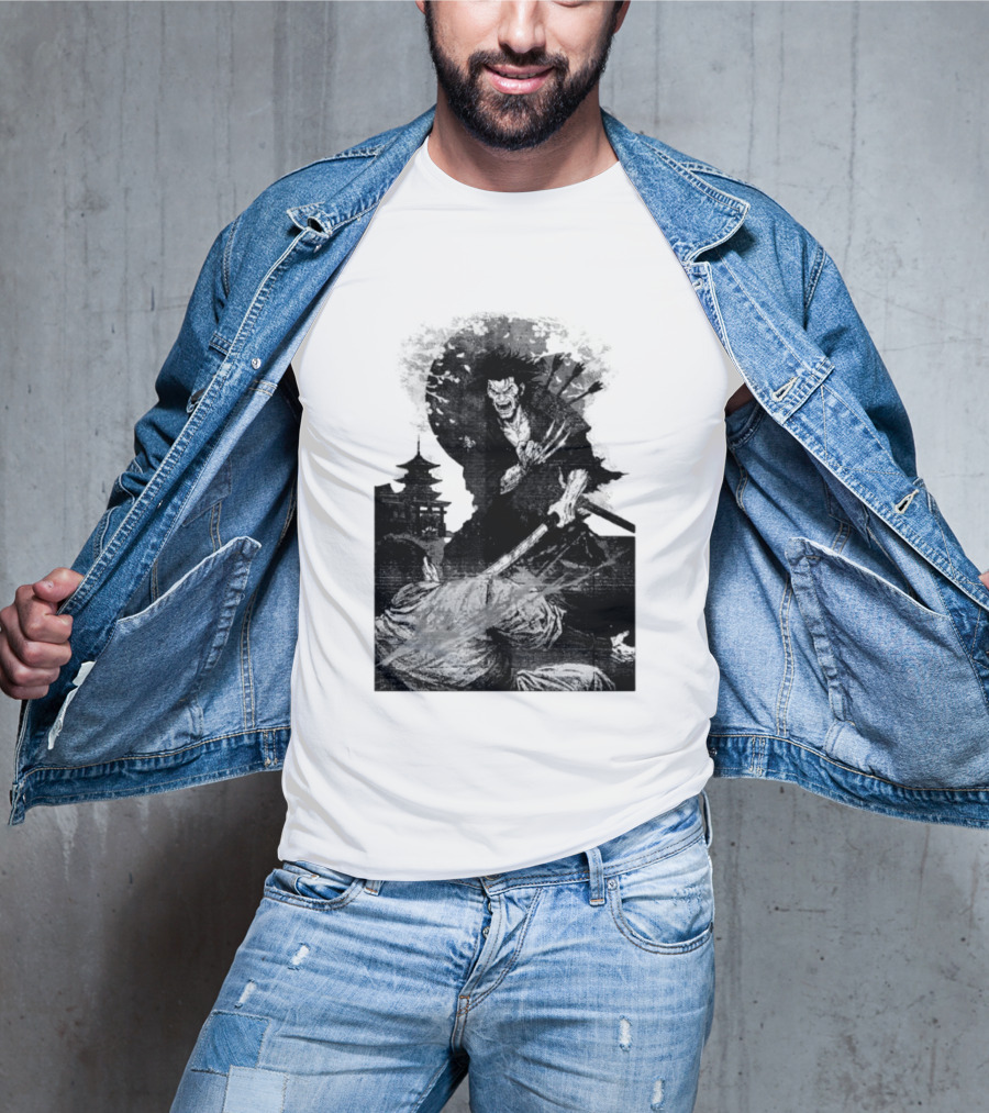 Wolverine Logan Marvel Comics Samurai Japan Sakura Cherry Blossoms Battling Warrior Scene T-Shirt