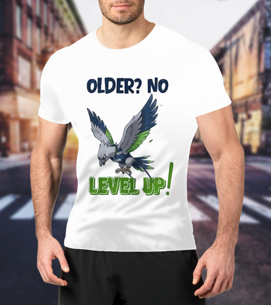 Seattle Seahawks Pokemon 30th Anniversary Older No Level Up T-Shirt