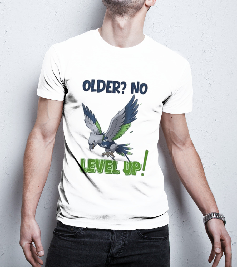 Seattle Seahawks Pokemon 30th Anniversary Older No Level Up T-Shirt