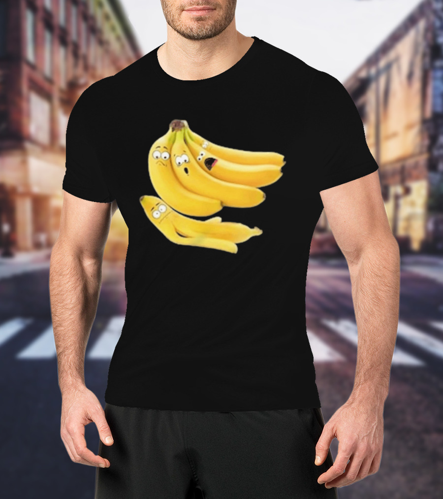 Funny Banana Massacre Organic Bunch Faces T-Shirt