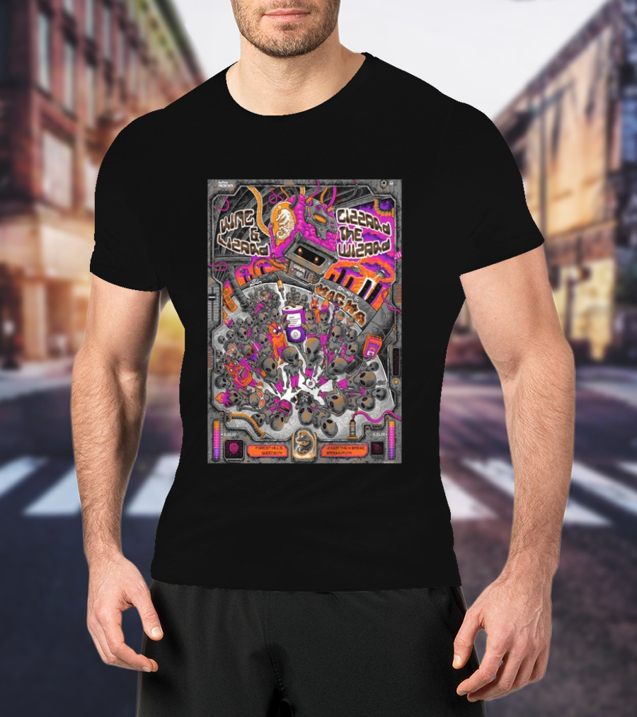 King Gizzard & The Lizard Wizard Aug 22 2026 Forest Hills Stadium Queens New York Tour Under The Bridge Brooklyn T-Shirt