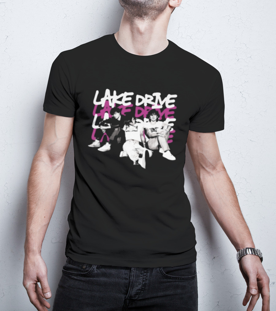 Lake Drive Vintage Vibe Retro Style Casual Crew T-Shirt