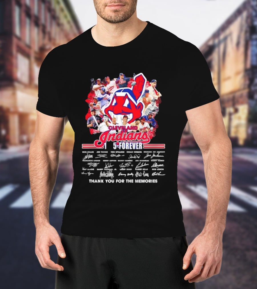 Cleveland Indians 1915 Forever Players Legends Thank You For The Memories T-Shirt