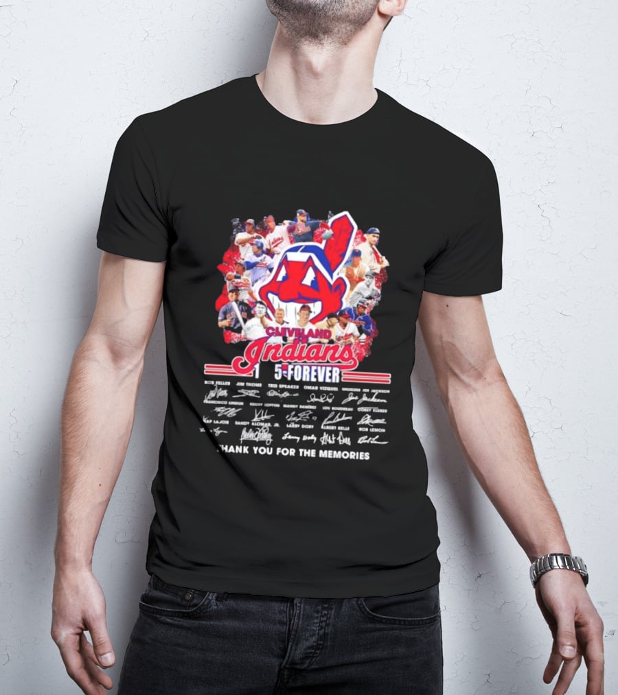 Cleveland Indians 1915 Forever Players Legends Thank You For The Memories T-Shirt