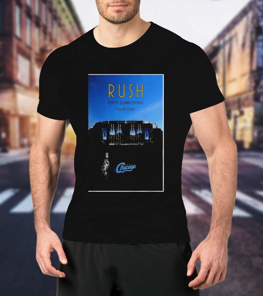 RUSH Fifty Something Tour 2026 Chicago Stadium T-Shirt
