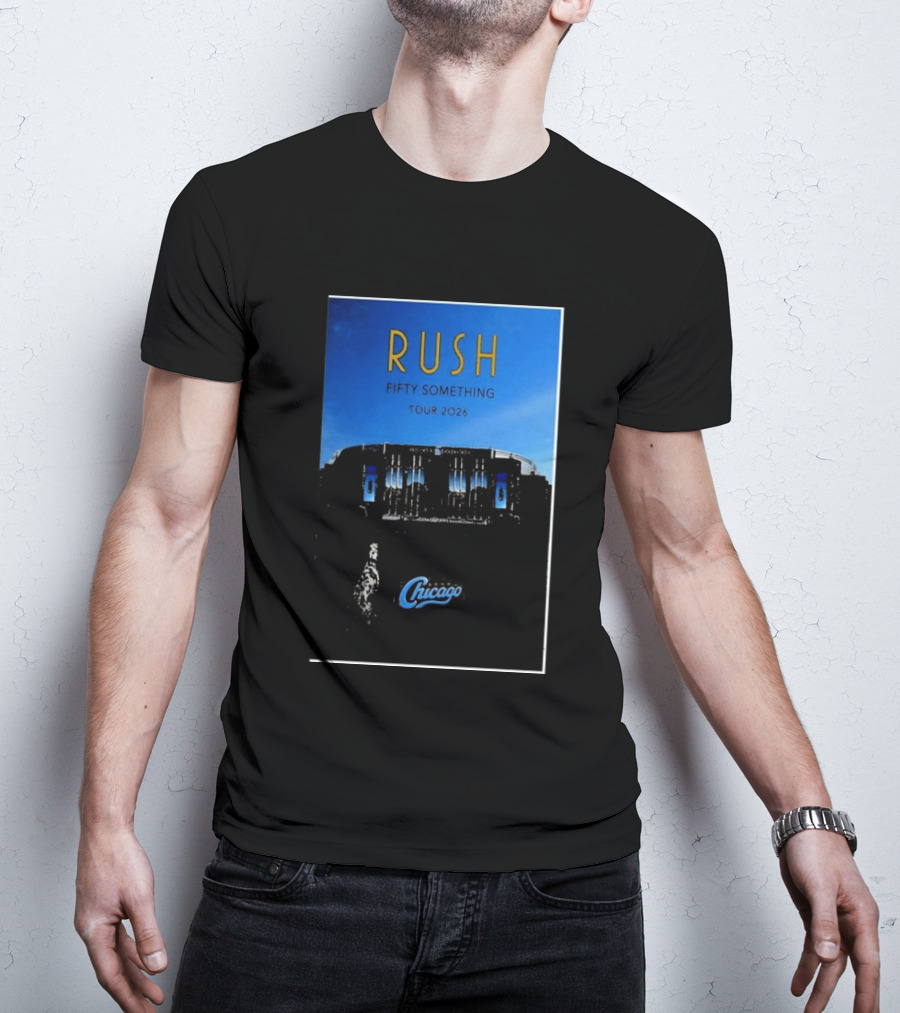 RUSH Fifty Something Tour 2026 Chicago Stadium T-Shirt