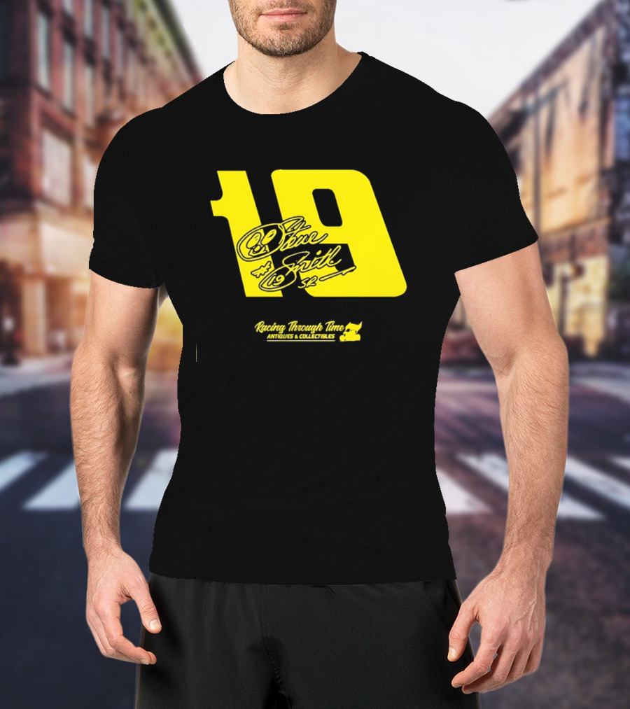 Steve Smith Sr 19 Racing Through Time Antiques Collectibles T-Shirt