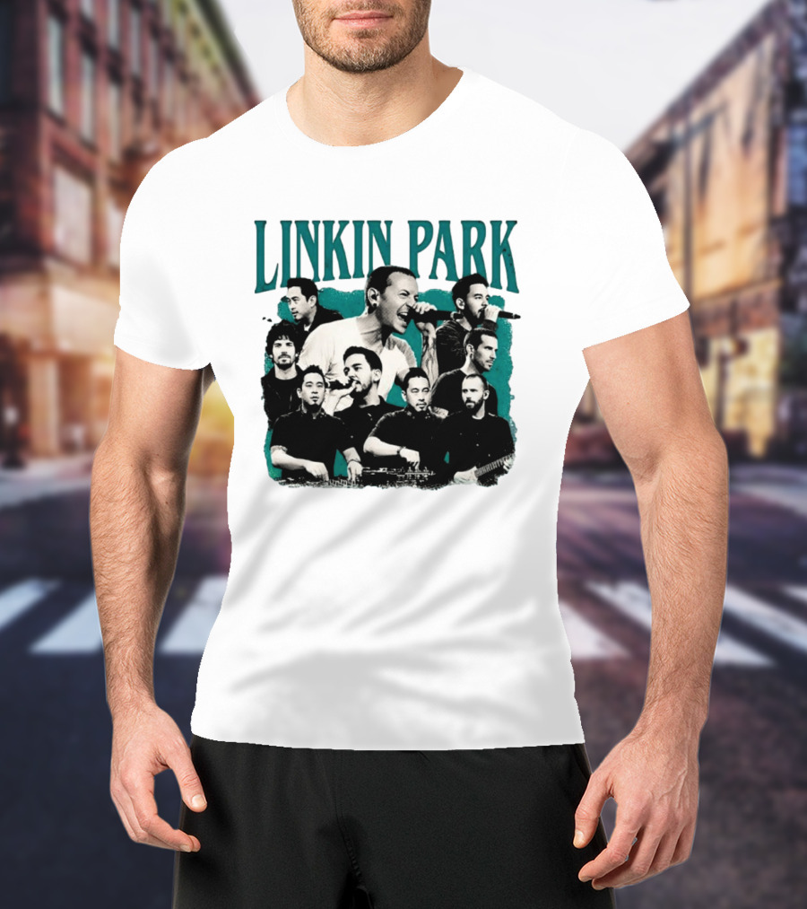 Linkin Park Chester Bennington Mike Shinoda Band Collage T-Shirt