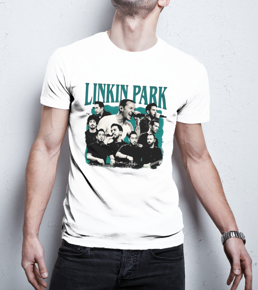 Linkin Park Chester Bennington Mike Shinoda Band Collage T-Shirt