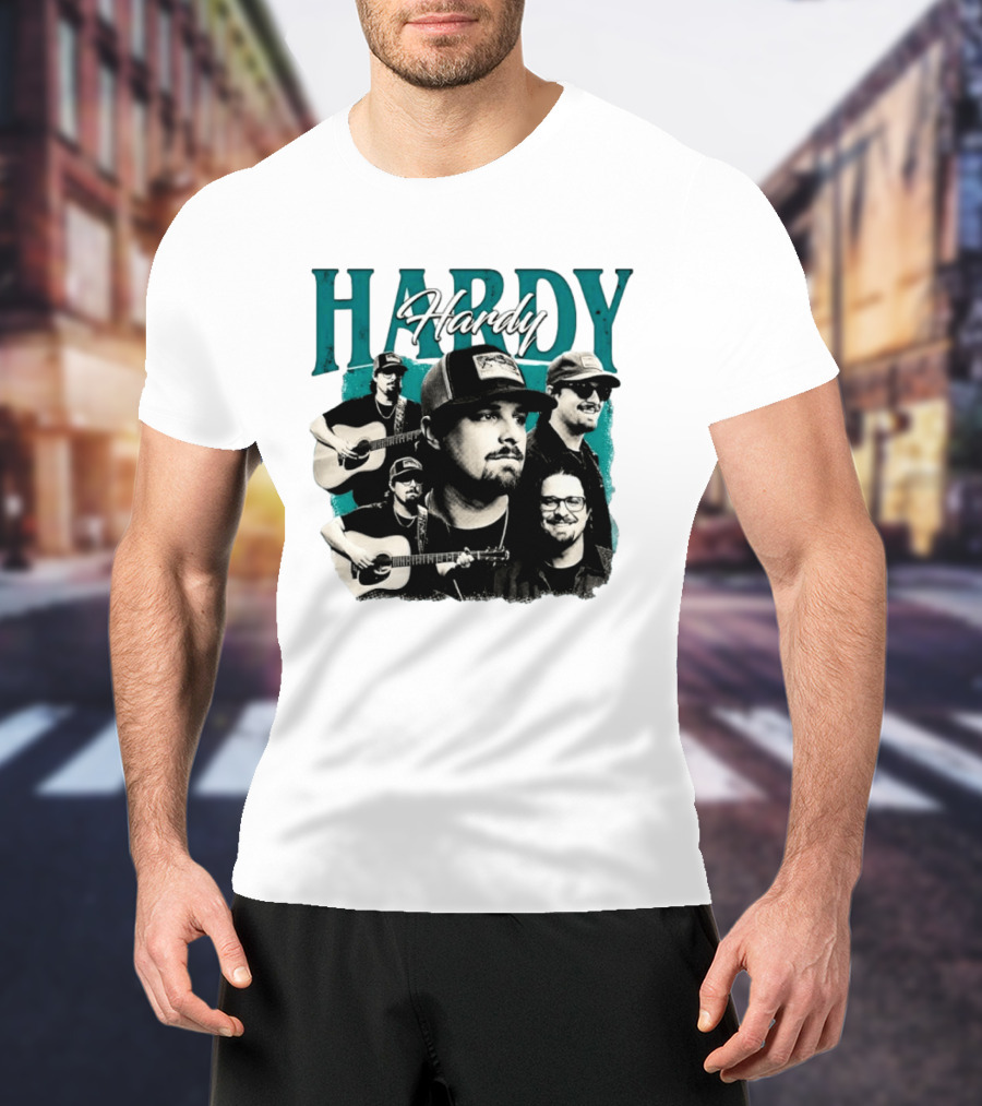 Hardy Country Music Singer Montage Collage T-Shirt
