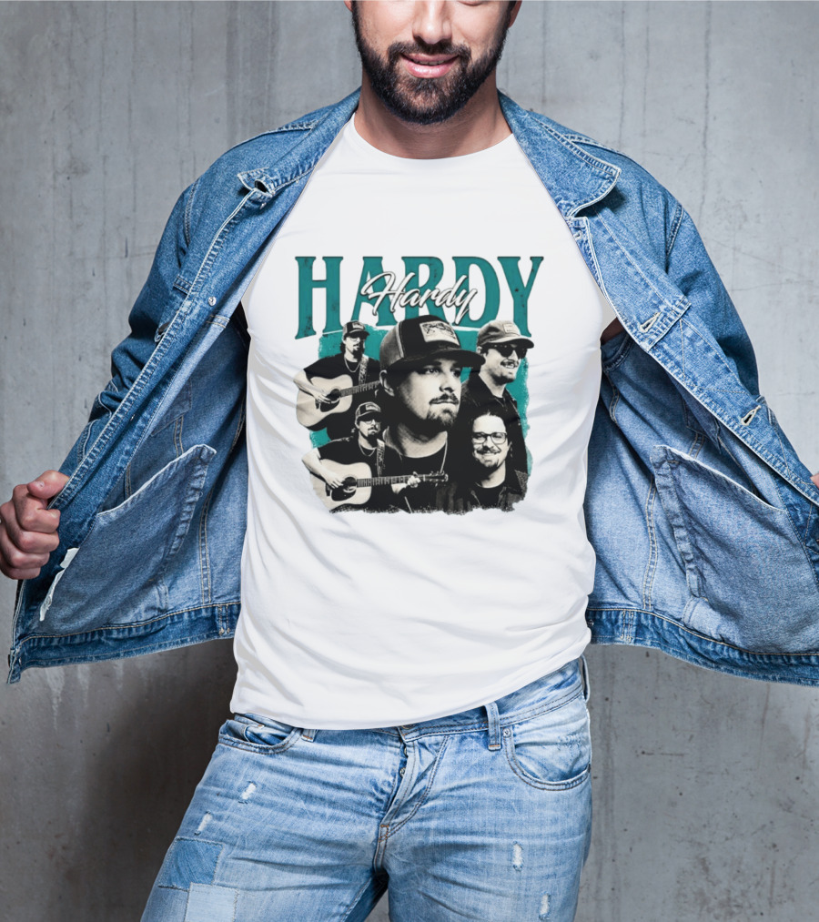 Hardy Country Music Singer Montage Collage T-Shirt