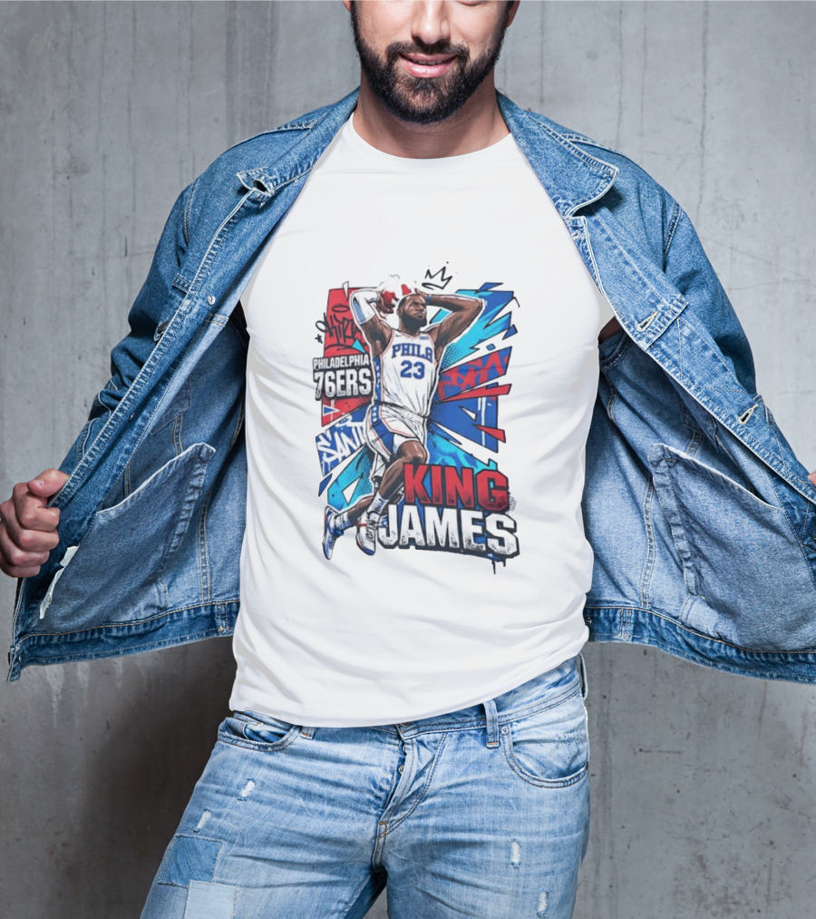 Philadelphia 76ers King James No 23 Dunk Basketball T-Shirt