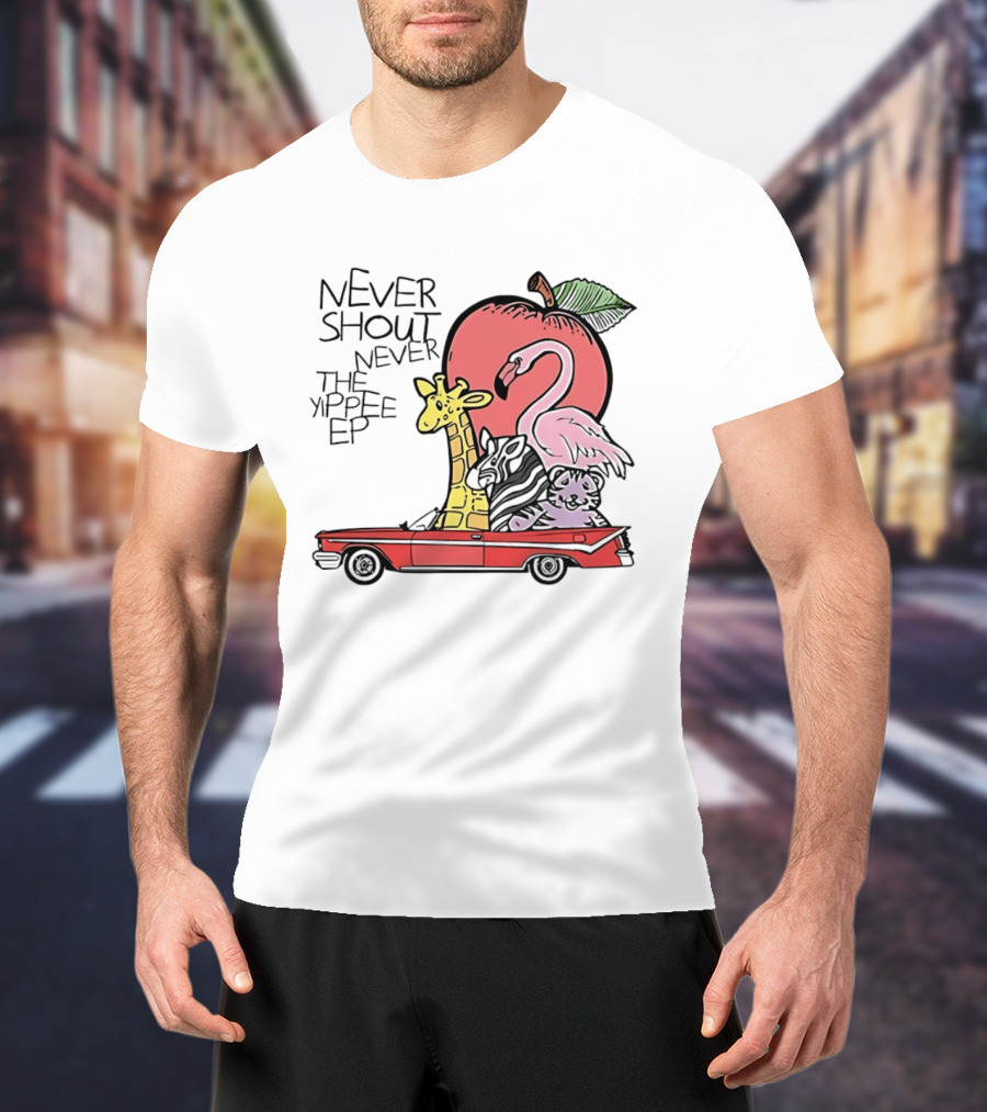 Never Shout Never The Yippee EP Flamingo Giraffe Panda Christofer Drew T-Shirt