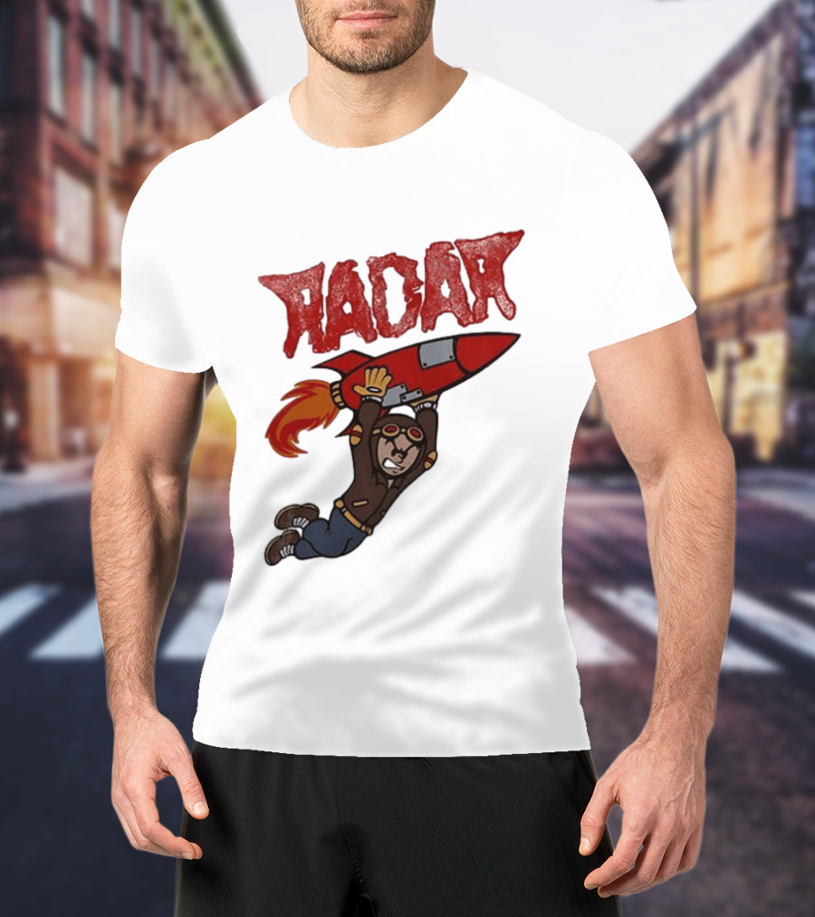 Radar Rocket Cartoon Pilot Heat Seekers T-Shirt