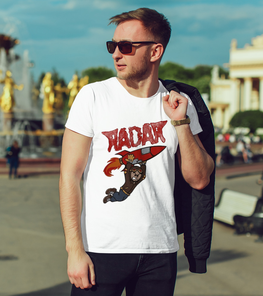 Radar Rocket Cartoon Pilot Heat Seekers T-Shirt