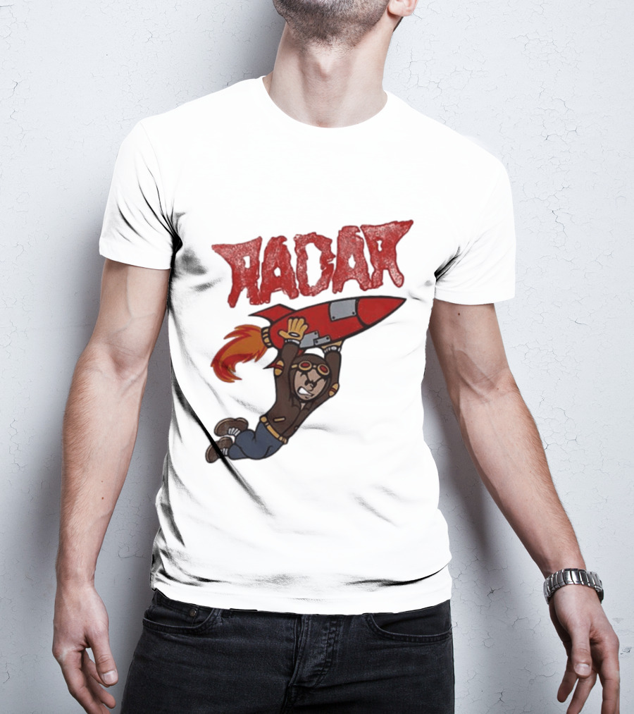 Radar Rocket Cartoon Pilot Heat Seekers T-Shirt