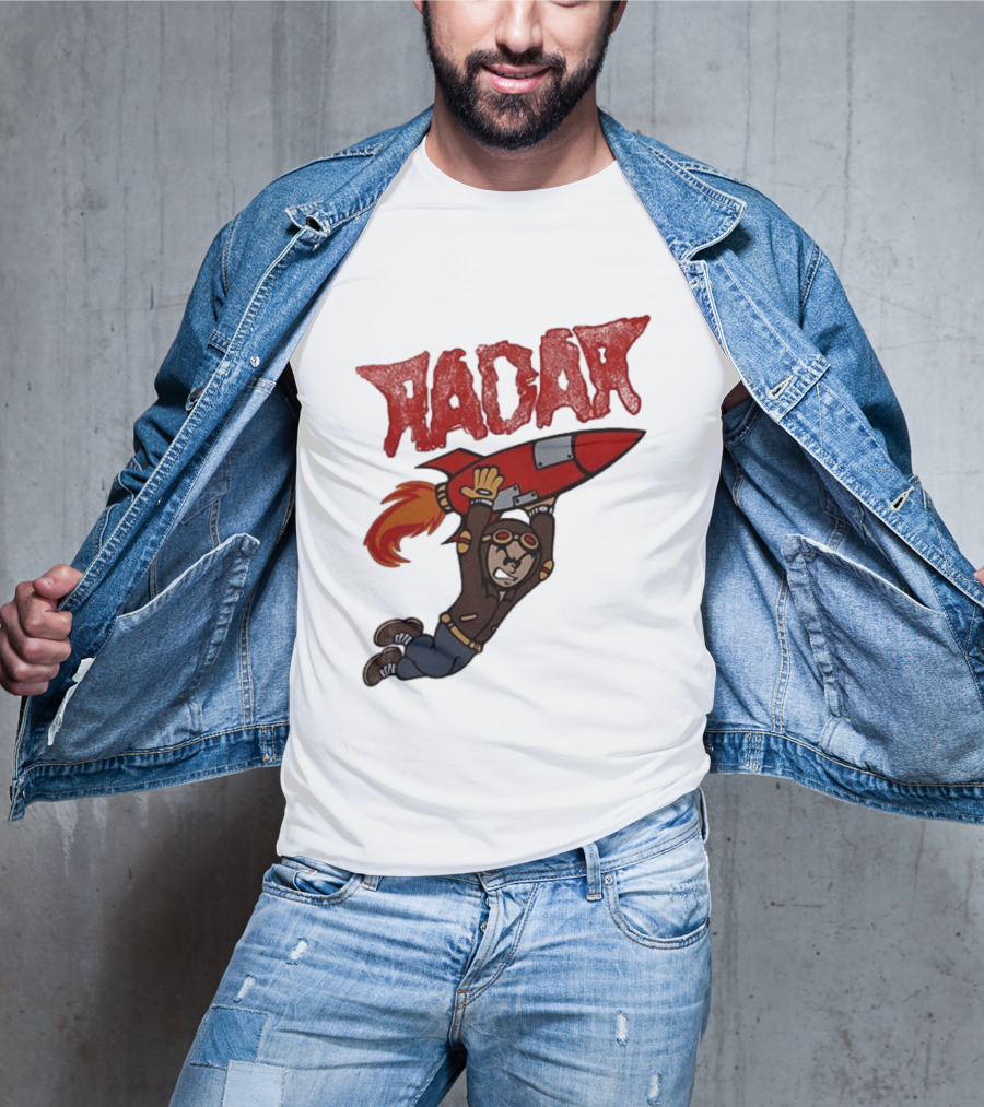 Radar Rocket Cartoon Pilot Heat Seekers T-Shirt