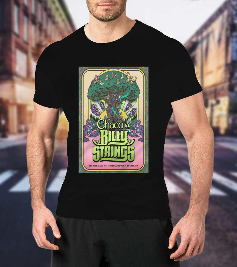 Chaco Billy Strings Bethel NY July 31st August 1st Bethel Woods Summer Concert T-Shirt