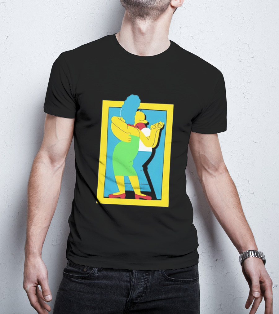 Simps Dance Iconic Cartoon Couple Embrace T-Shirt
