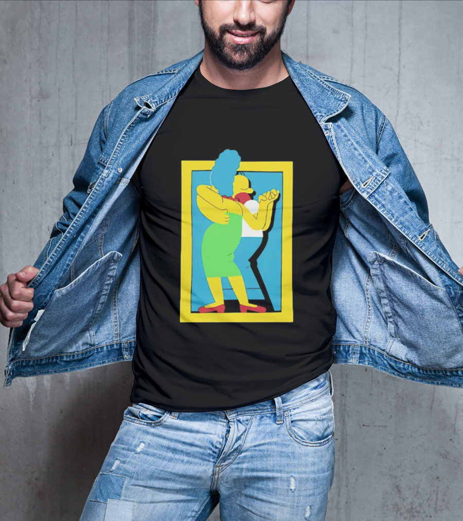 Simps Dance Iconic Cartoon Couple Embrace T-Shirt