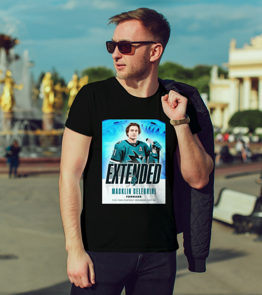 Extended Macklin Celebrini Forward Five Year Contract Beginning 2027 28 T-Shirt