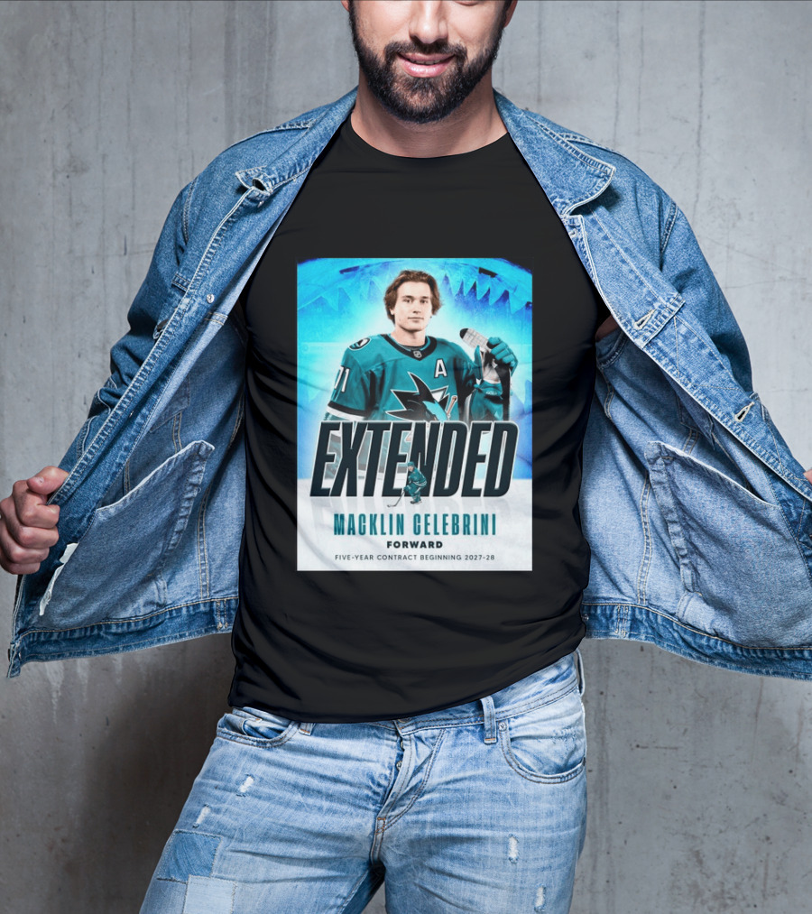 Extended Macklin Celebrini Forward Five Year Contract Beginning 2027 28 T-Shirt