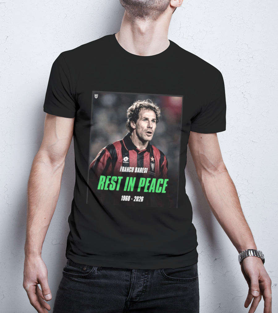 Franco Baresi Rest In Peace 1960 2026 Legendary Footballer Memorial T-Shirt