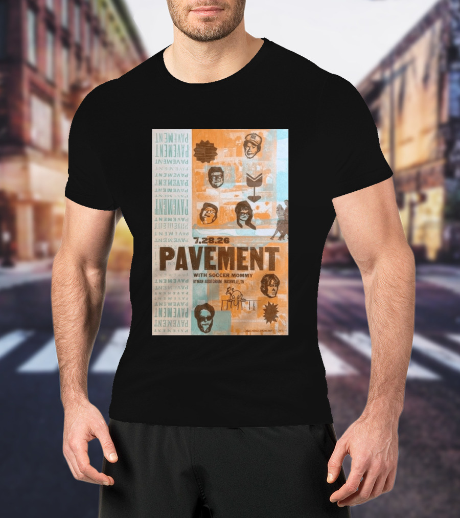 Pavement With Soccer Mommy Ryman Auditorium Nashville July 28 2026 T-Shirt