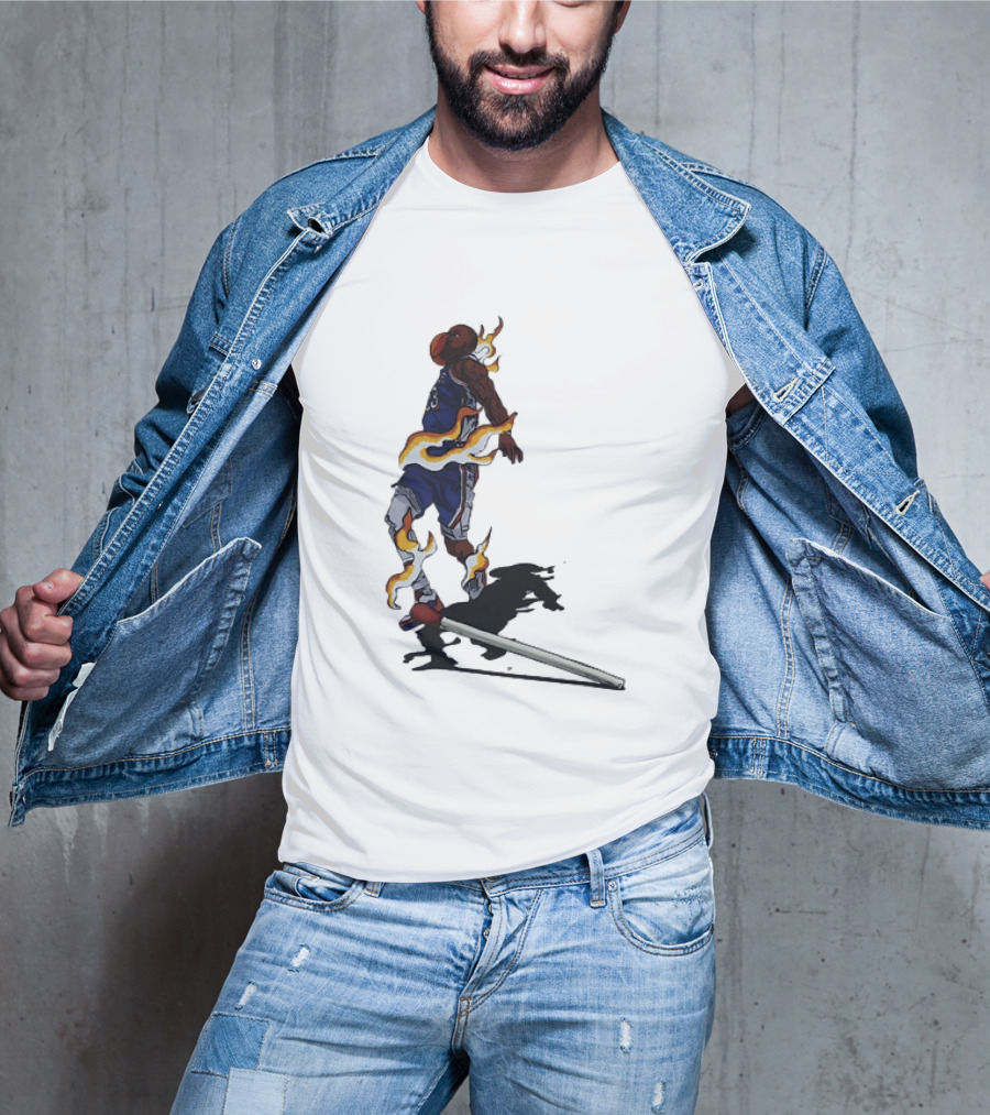 LeBron James Basketball Player Fiery Dunk Match Stick T-Shirt