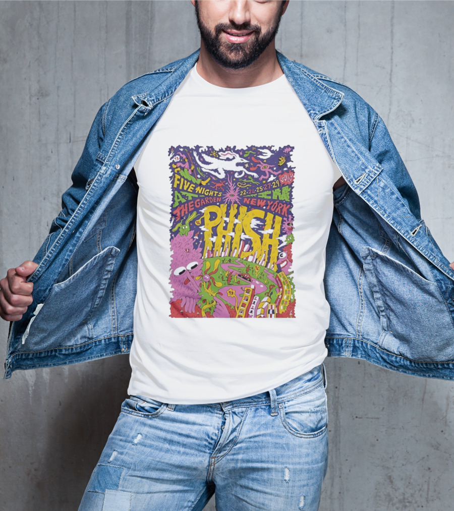 Phish Five Nights At The Garden New York July 2023 Concert T-Shirt